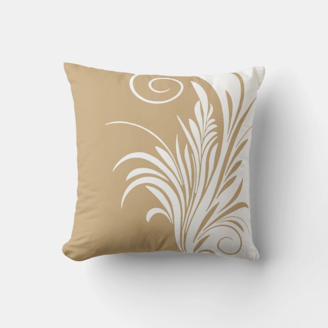 Leafy 9 Reversible Throw Pillow (Front)