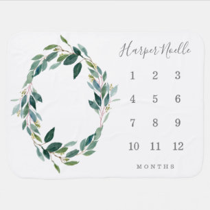 Leafy Baby Milestone Blanket