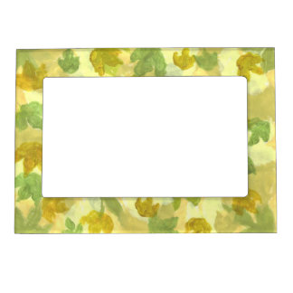 Leafy Background Magnetic Photo Frame