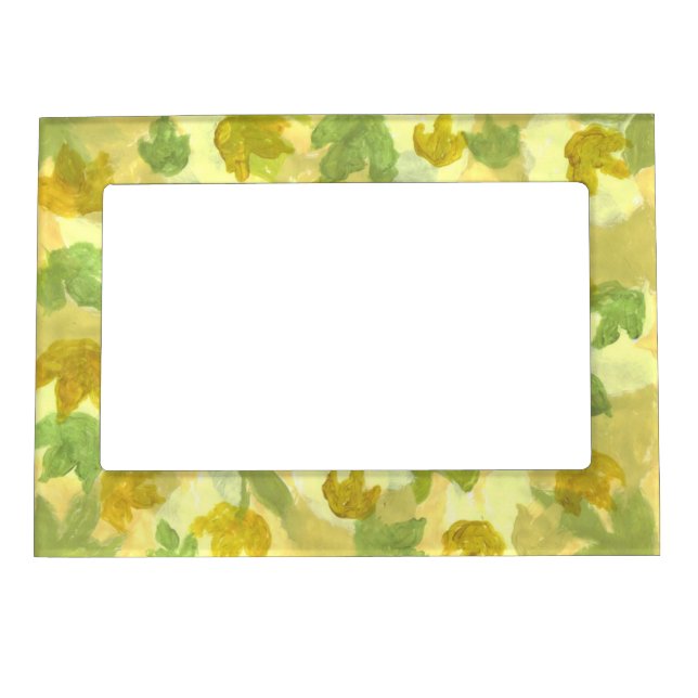 Leafy Background Magnetic Photo Frame (Front)