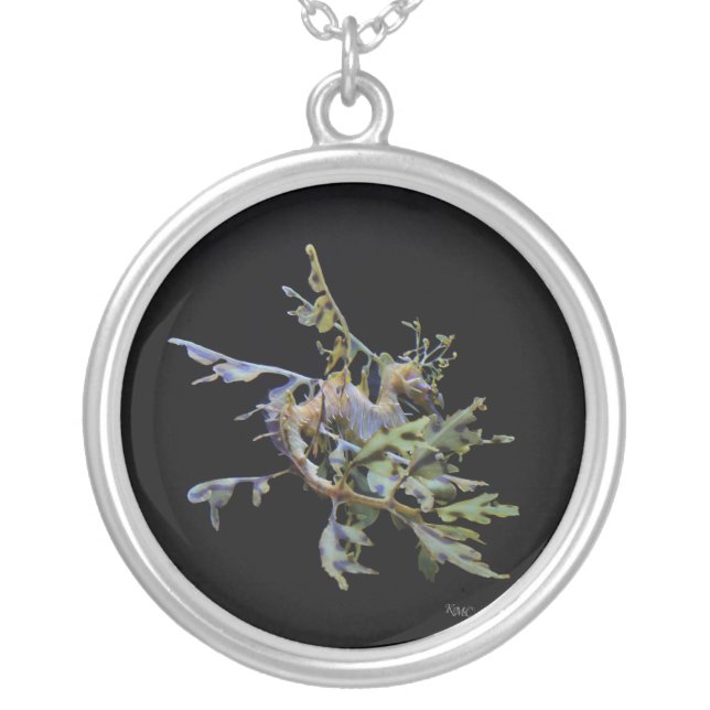 leafy-backside2 silver plated necklace (Front)