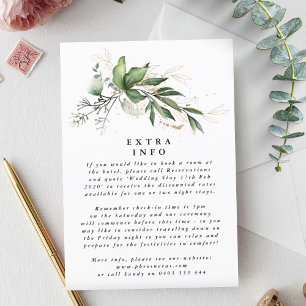 Leafy Botanical Eucalyptus Elegant Greenery Moss Enclosure Card