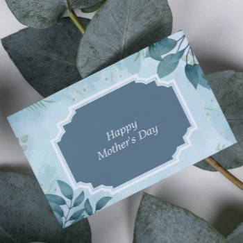Leafy Botanical Mother’s Day Card by Cardgallery at Zazzle
