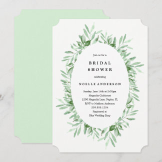 Leafy Bridal Shower Invitation