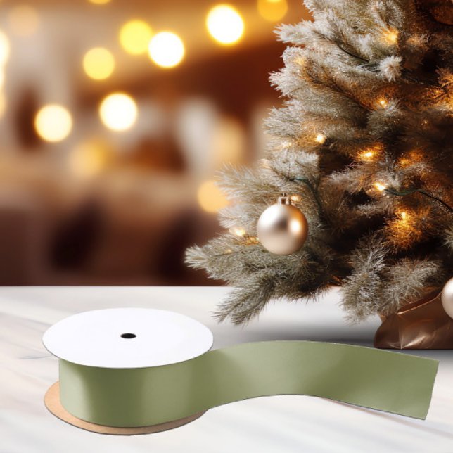 Leafy Brushwood Green - Minimalist Satin Ribbon (Creator Uploaded)