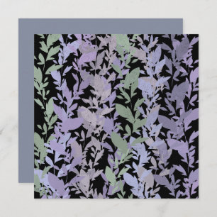 Leafy Creeping Vine Drawing Pattern With Pastels Card