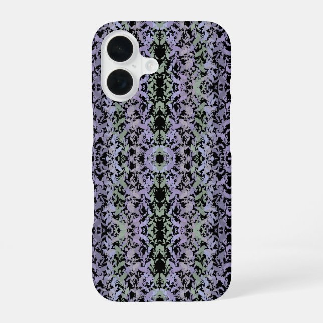 Leafy Creeping Vine Drawing Pattern With Pastels Iphone Case (Back)