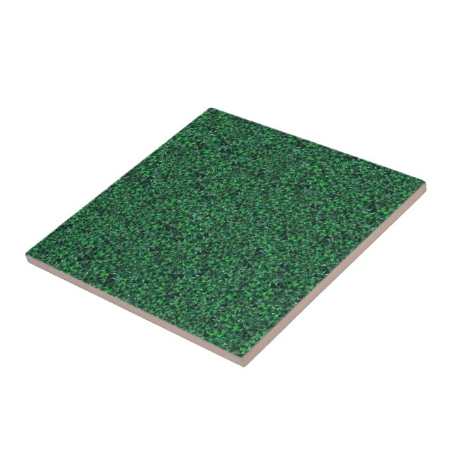 Leafy Elegance Botanical Pattern Ceramic Tile (Side)