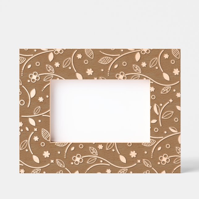 Leafy Floral Design Etched Frames (Front)