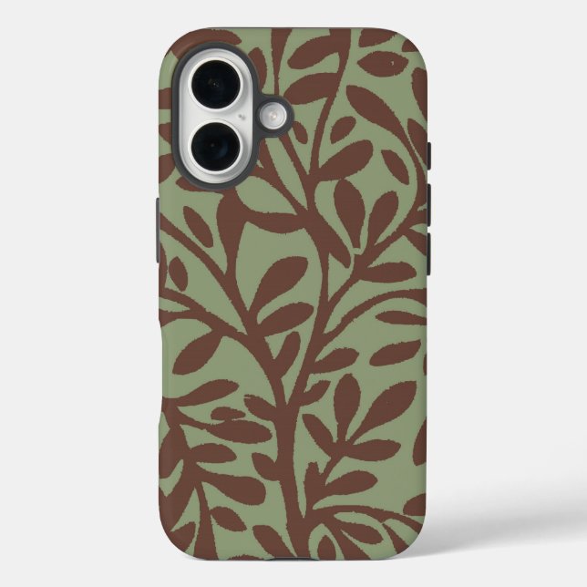 Leafy Floral Green-adjusts for all cases (Back)