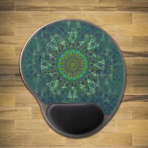 Leafy floral square stick puzzle parameterization gel mouse pad