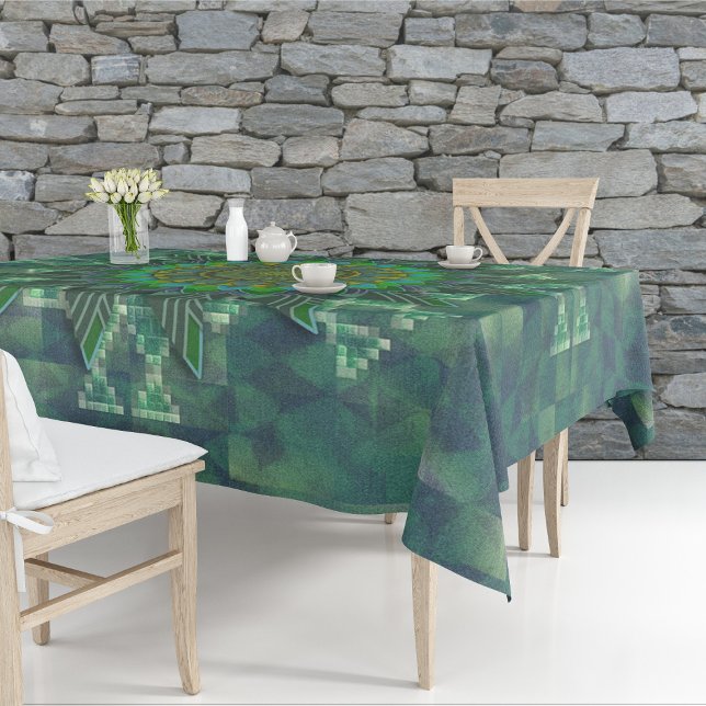 Leafy floral square stick puzzle parameterization tablecloth (Creator Uploaded)