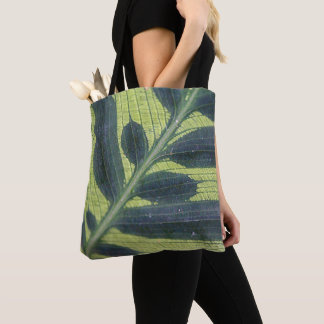 Leafy Green Bag with Flower on Reverse