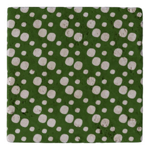 Leafy Green Pink Dots   Trivet