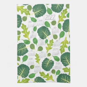 Leafy Greens Calendar Kitchen Towel