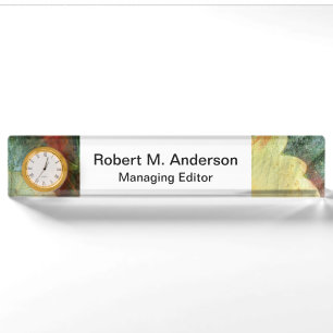 Leafy Grunge Autumn Nature Textures Nameplate