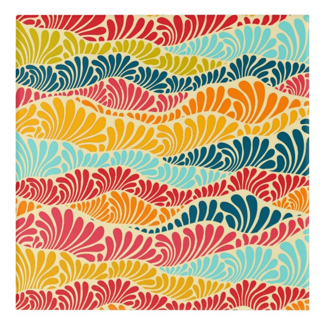 Leafy Mosaic Acrylic Print (Front)