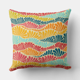 Leafy Mosaic Throw Pillow