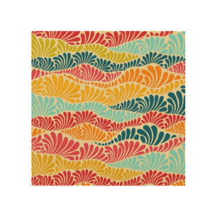 Leafy Mosaic Wood Wall Art