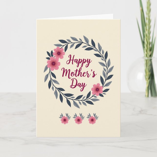 Leafy Mothers Day Card (Front)