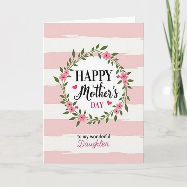 Leafy Mothers Day Daughter Card (Front)
