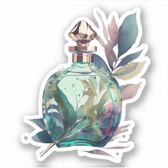 Leafy Perfume Bottle Sticker (Front)