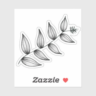 Leafy Plant   Botanical   Solomon's Plume Sticker