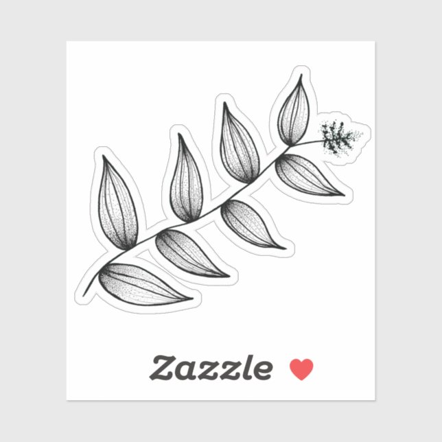 Leafy Plant | Botanical | Solomon's Plume Sticker (Sheet)