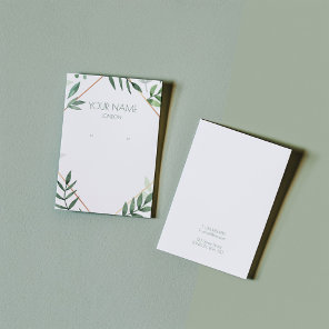 Leafy plants and gold border earring display card