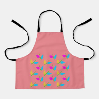 leafy print apron
