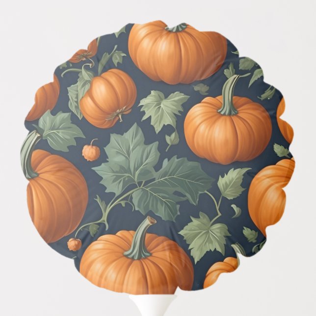 Leafy Pumpkin Patch Balloon (Back)