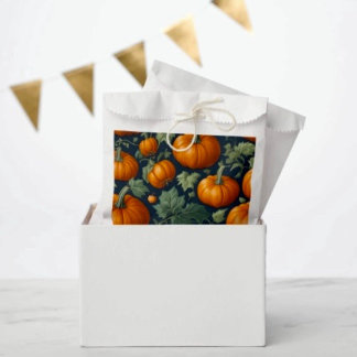Leafy Pumpkin Patch Favor Bag