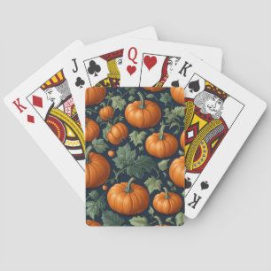 Leafy Pumpkin Patch Poker Cards
