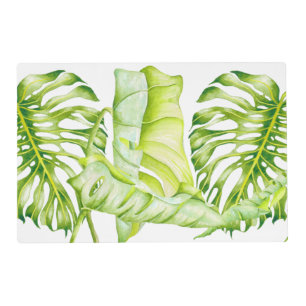 Leafy Sculptures on a Laminated Placemat