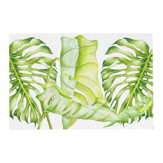 Leafy Sculptures on a Laminated Placemat (Front)