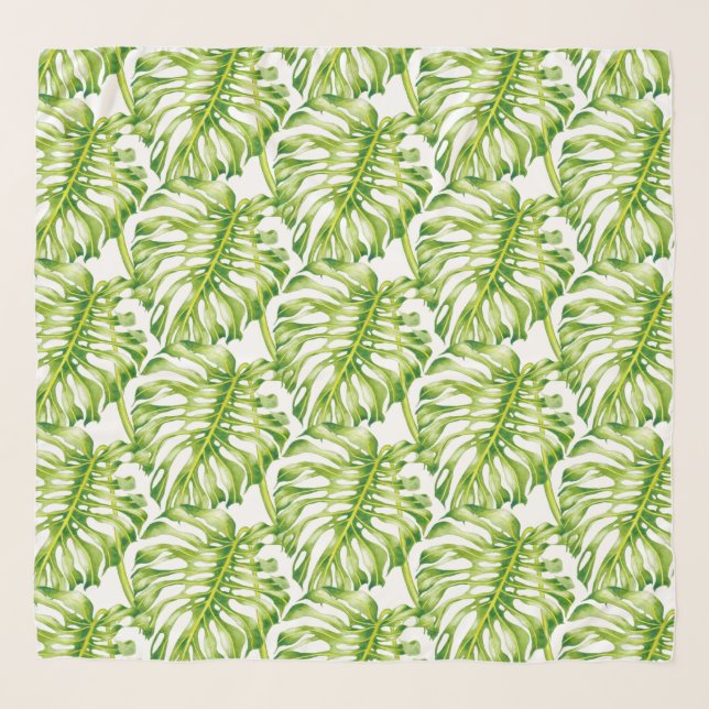 Leafy Sculptures on a Scarf (2) (Front)
