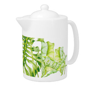 Leafy Sculptures on a Teapot