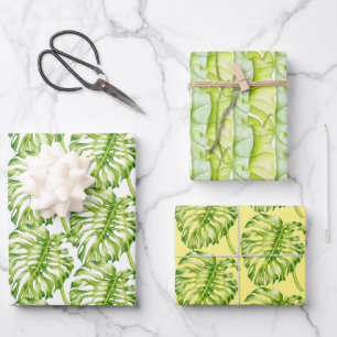 Leafy Sculptures on a Wrapping Paper Set