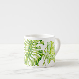 Leafy Sculptures on an Espresso Mug