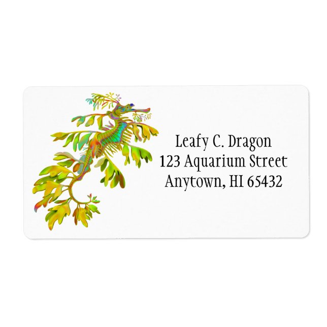 Leafy Sea Dragon Customizable Label (Front)