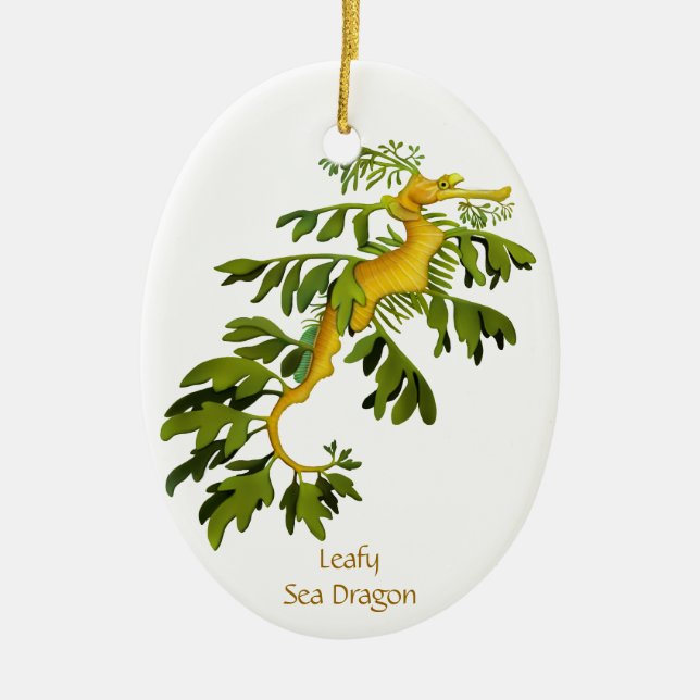 Leafy Sea Dragon Customizable Ornament (Front)