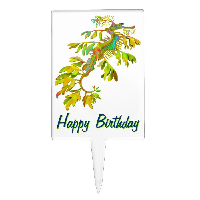 Leafy Sea Dragon Seahorse Cake Pick