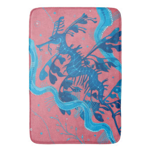 Leafy Sea Dragon Seahorse Fish Underwater Animals Bath Mat