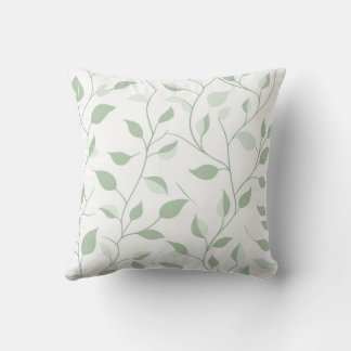 Leafy Serenity Throw Pillow