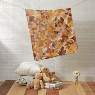 Leafy Shades Of Color Pattern Design Baby Blanket