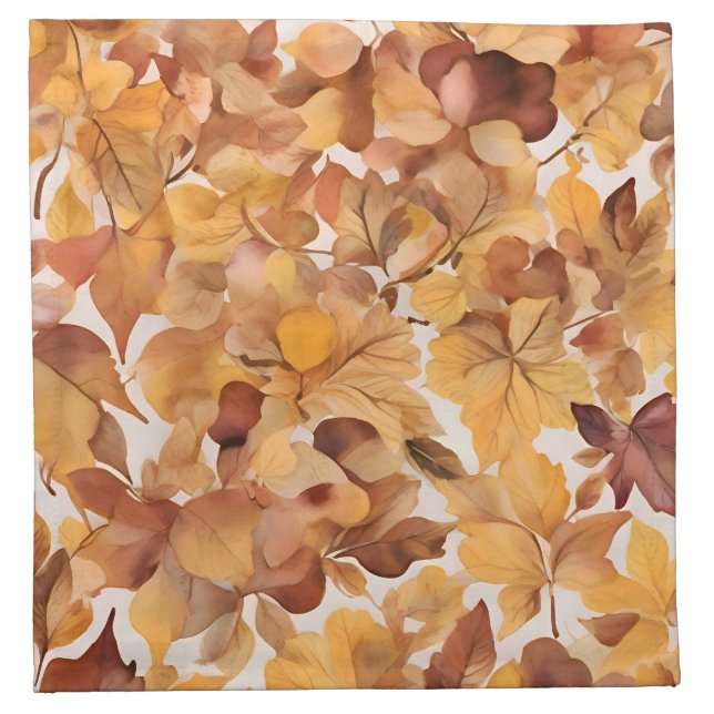 Leafy Shades Of Color Pattern Design  Cloth Napkin (Front)