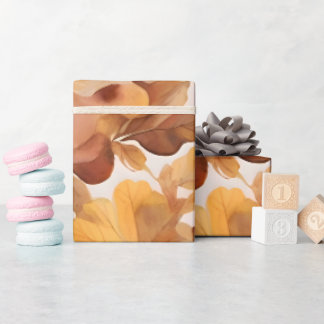 Leafy Shades Of Color Pattern Design Wrapping Paper