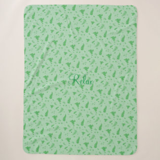 Leafy Sherpa Blanket