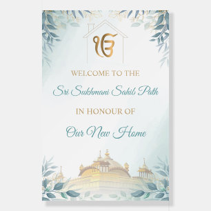 Leafy Sikh Housewarming Welcome Sign
