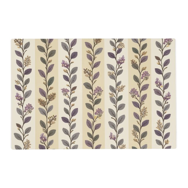 Leafy Stripes table placemat (Front)